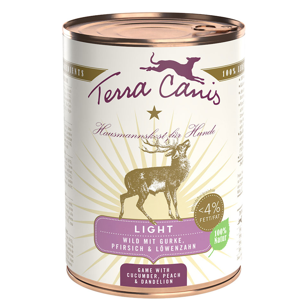Terra Canis Light 6 x 400 g - Zvěřina Light s okurkou