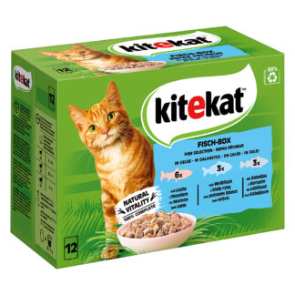 Kitekat kapsičky 48 x 85 g - Rybí box v želé