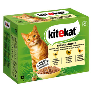Kitekat kapsičky 48 x 85 g - Drůbeží mix v želé