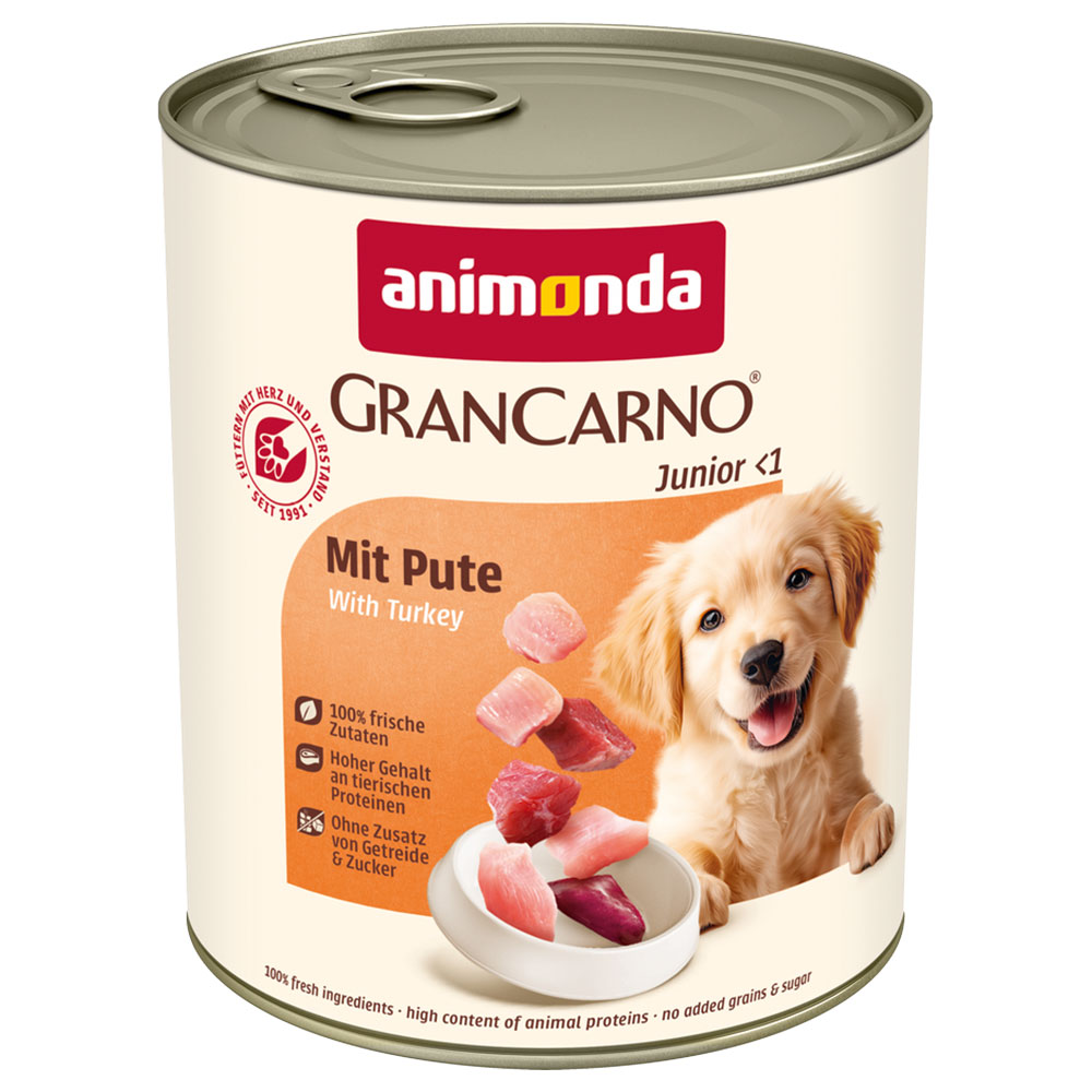 animonda GranCarno Original výhodná balení  24 ks (24 x 800 g) - junior: krůtí