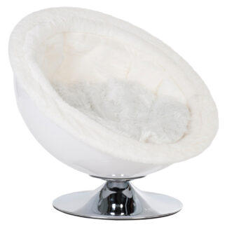 Pelíšek pro psy a kočky Retro Pet Nest White - Ø 60 cm bílá