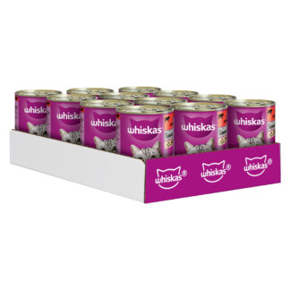 Whiskas 1+ konzerva 24 x 400 g - 1+ hovězí v želé