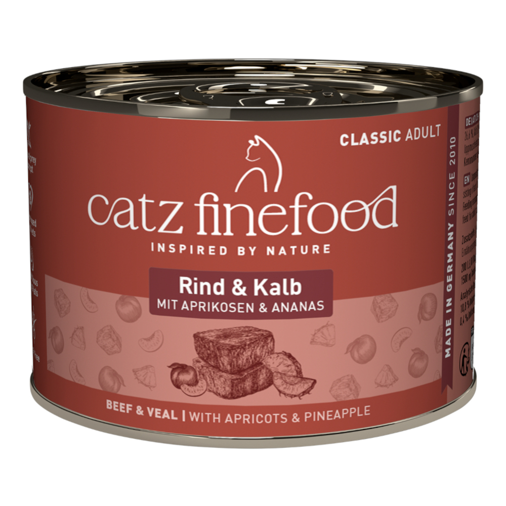 Výhodné balení catz finefood 24 x 200 g - hovězí a telecí