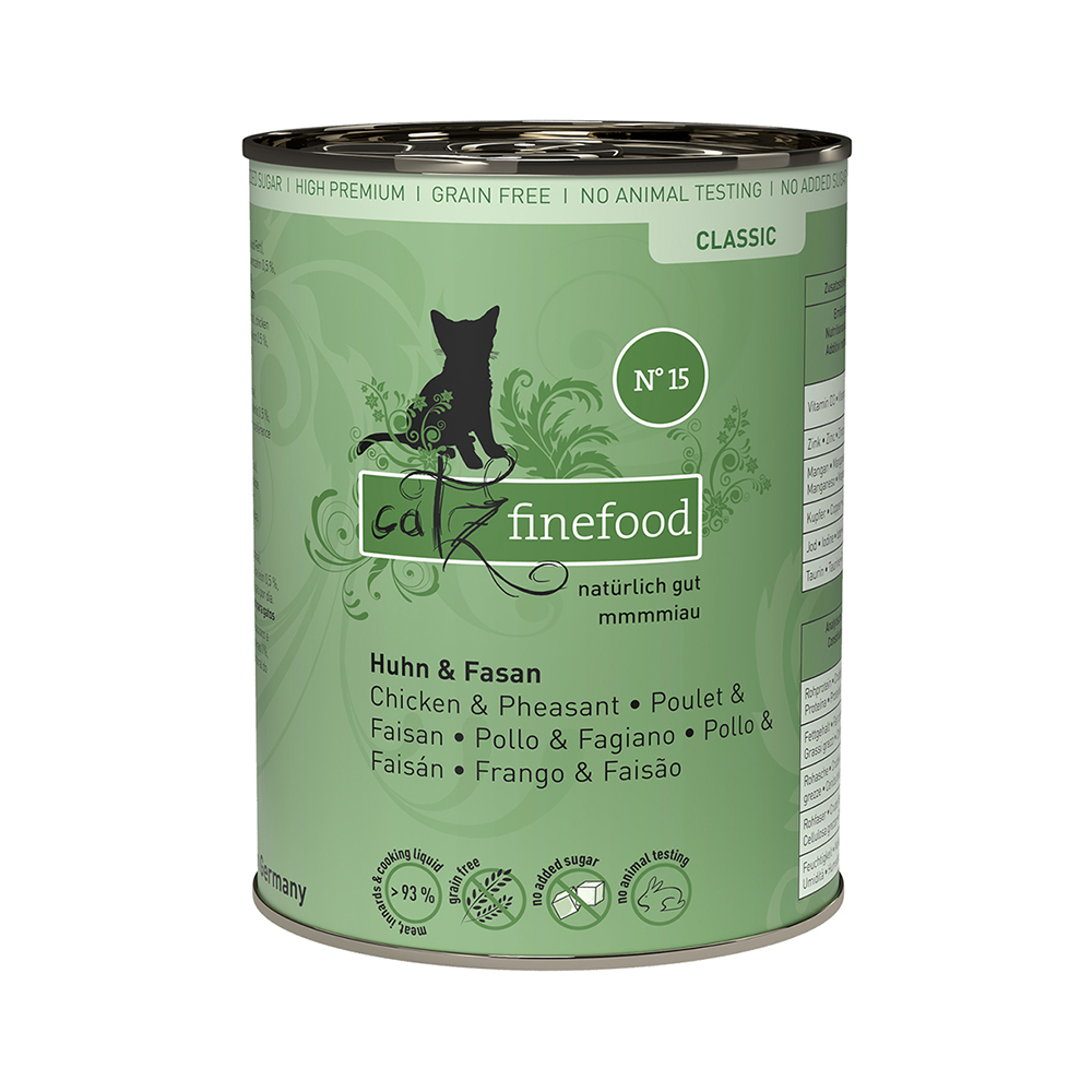 Výhodné balení catz finefood 12 x 400 g - kuře & bažant