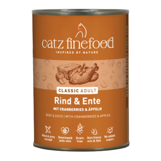 Výhodné balení catz finefood 12 x 400 g - hovězí & kachna