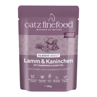 catz finefood Pouch výhodné balení 16 x 85 g - Jehněčí & králík