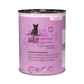 Výhodné balení catz finefood 12 x 400 g - jehněčí & králík