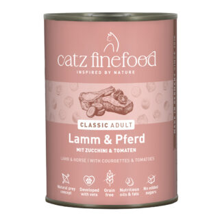 Výhodné balení catz finefood 12 x 400 g - jehněčí & koňské