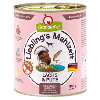 GranataPet Liebling's Mahlzeit  6 x 800 g - Losos & krůta