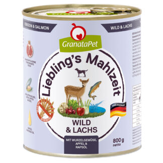 GranataPet Liebling's Mahlzeit  6 x 800 g - zvěřina a losos