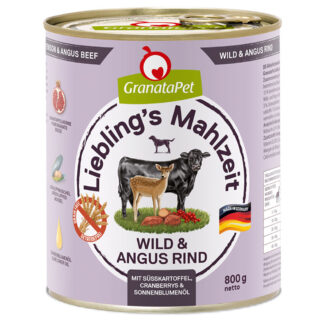 GranataPet Liebling's Mahlzeit  6 x 800 g - zvěřina a hovězí Angus