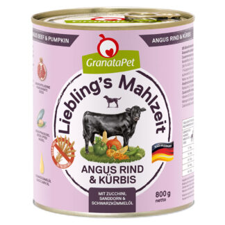 GranataPet Liebling's Mahlzeit  6 x 800 g - hovězí Angus s dýní
