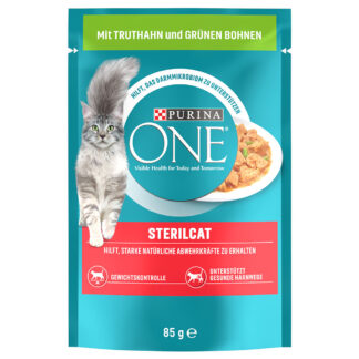 PURINA ONE SterilCat - s krůtím a zelenými fazolkami (52 x 85 g)