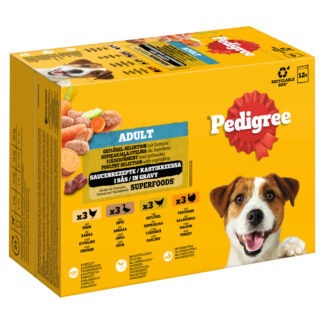 Pedigree Adult kapsičky multibalení - výhodné balení: drůbeží výběr v omáčce (4 varianty) 96 x 100 g