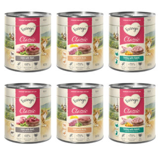 Míchané balení: Feringa Classic Meat Menu  - 6 x 800 g - Mix 3 (Králík a krůta