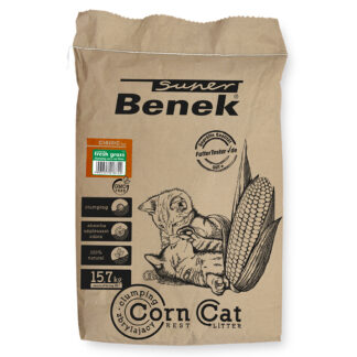 Benek Super Corn Cat čerstvá tráva - 25 l (cca 15