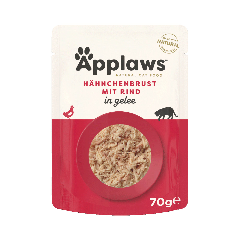 Applaws Pouch in Jelly 32 x 70 g - kuřecí s hovězím
