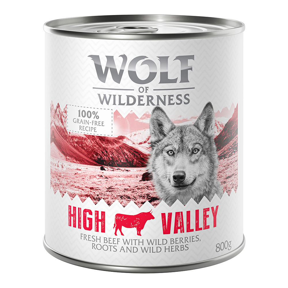 Wolf of Wilderness Adult - Single Protein 6 x 800 g - High Valley - hovězí