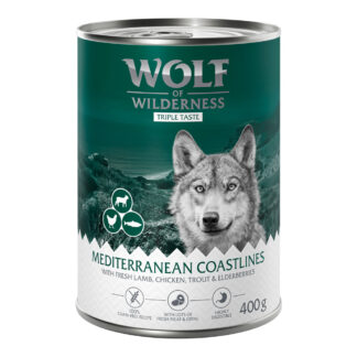 Výhodné balení: Wolf of Wilderness Adult 12 x 400 g - The Taste Of The Mediterranean