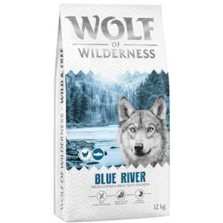 Wolf of Wilderness Adult "Blue River" losos - bez obilovin - výhodné balení: 2 x 12 kg nová receptura