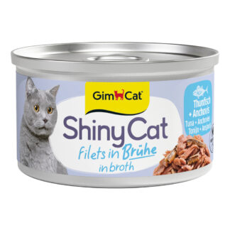 Výhodné balení GimCat ShinyCat 24 x 70 g - Tuňák a ančovičky