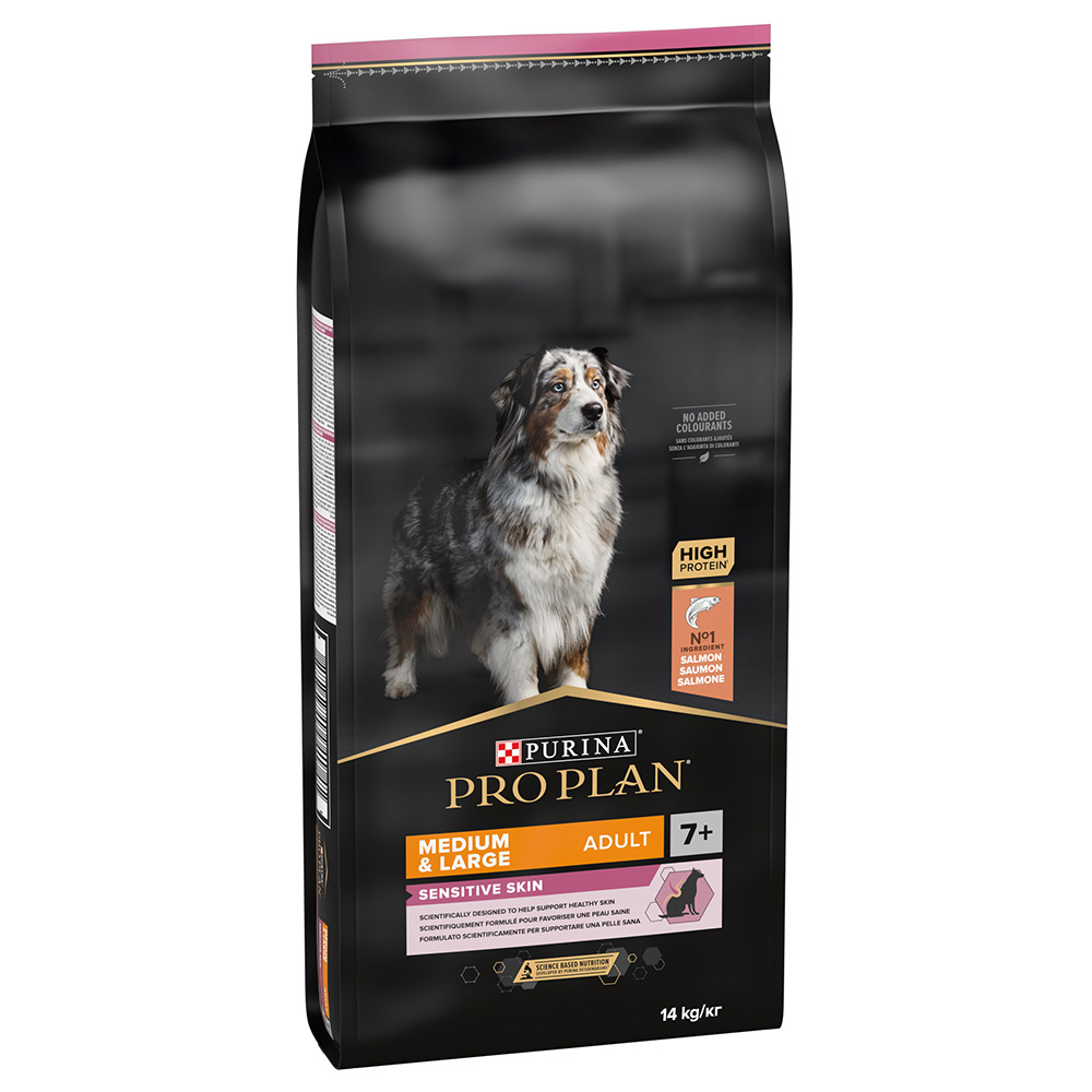 Výhodná balení PURINA PRO PLAN - Medium & Large Adult 7+ Sensitive Skin (2 x 14 kg)