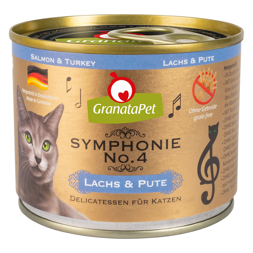 GranataPet Symphonie 12 x 200 g - Losos a krůtí