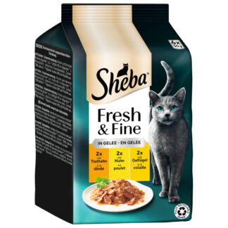Výhodné balení 72 x 50 g Sheba Fresh & Fine - krůta