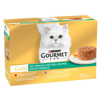 Výhodné balení Gourmet Gold Raffiniertes Ragout 4 x 12 ks (48 x 85 g) - mix se zeleninou