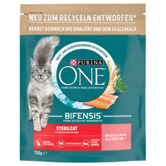 PURINA ONE Sterilcat s lososem - 6 x 750 g