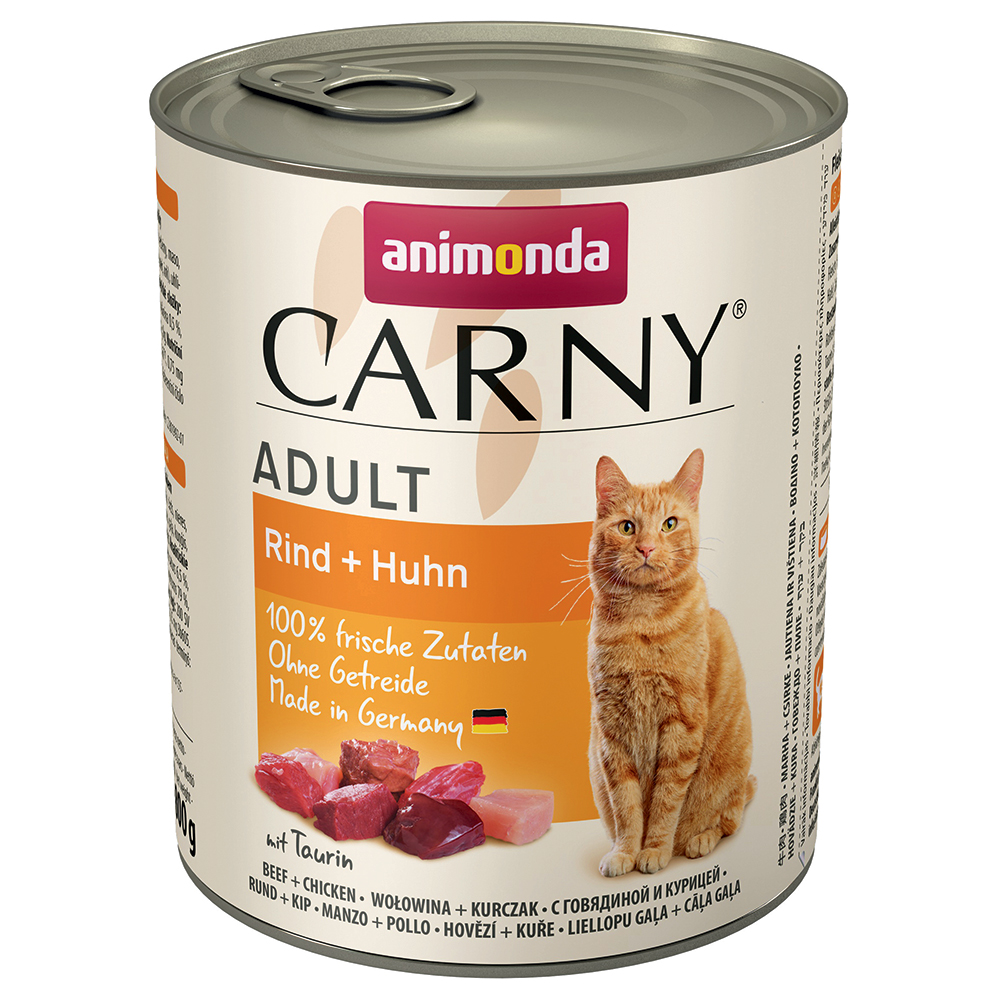 Megabalení animonda Carny Adult 24 ks (24 x 800 g) - Hovězí a kuřecí
