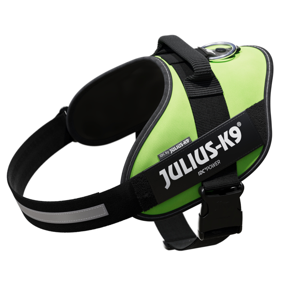 Julius-K9 IDC®-postroj - neonově zelený - Velikost XL: Obvod hrudi 71 - 96 cm