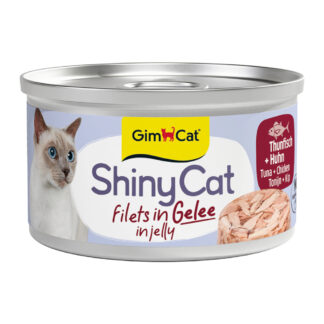 Výhodné balení GimCat ShinyCat Jelly 24 x 70 g - Tuňák a kuře
