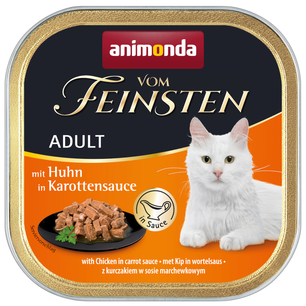 animonda Vom Feinsten Adult NoGrain v omáčce 36 x 100 g - kuřecí v mrkvové omáčce