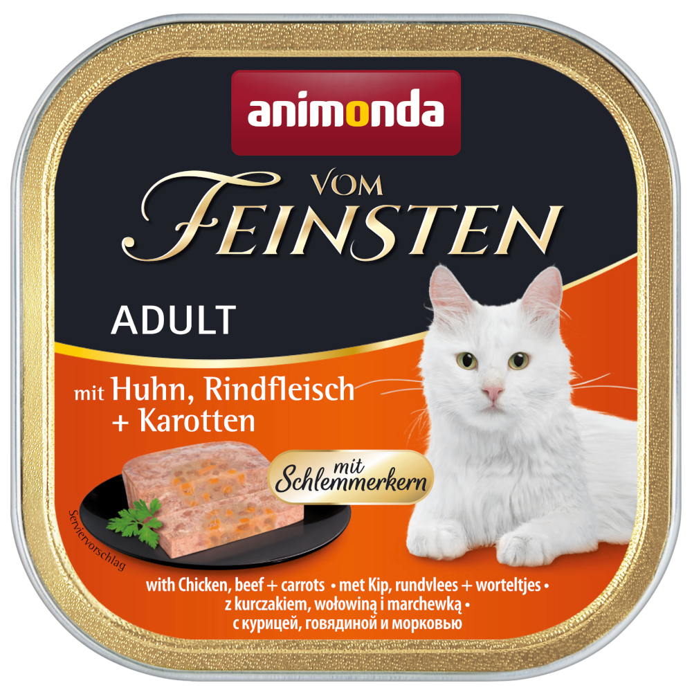 animonda Vom Feinsten Adult s náplní pro labužníky 36 x 100 g - kuřecí