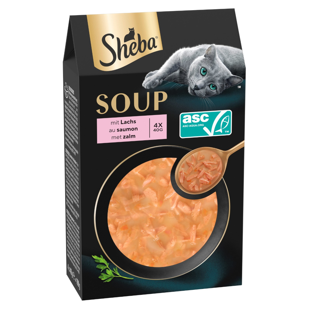 Sheba Classic Soup kapsičky 40 x 40 g výhodné balení - Losos