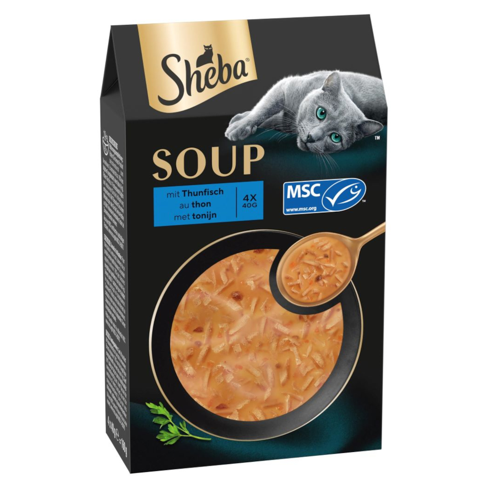 Sheba Classic Soup kapsičky 40 x 40 g výhodné balení - Tuňák