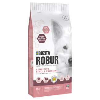 Bozita Robur Sensitive Single Protein losos & rýže - Výhodné balení: 2 x 12 kg