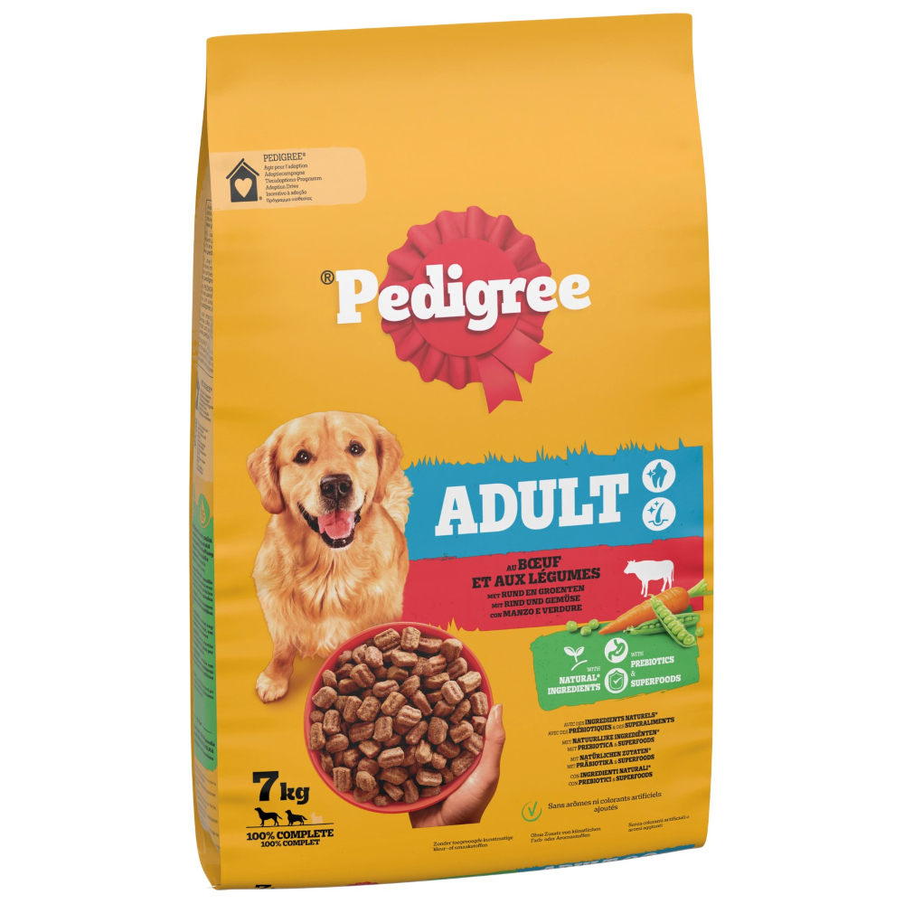 Pedigree Adult s hovězím a zeleninou - Výhodné balení 2 x 7 kg