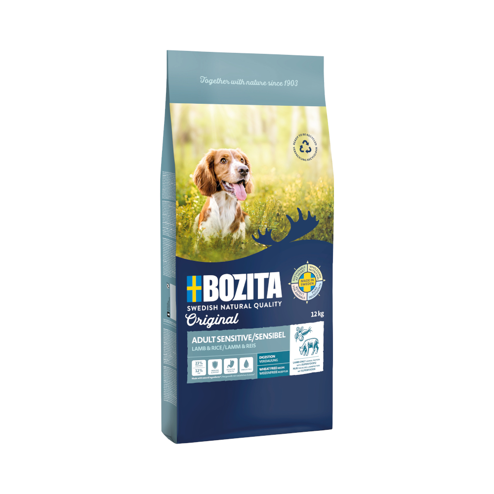 Bozita Original Sensitive Digestion jehněčí & rýže - bez pšenice - 2 x 12 kg