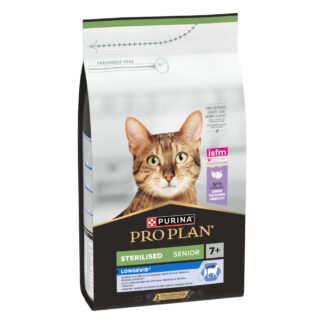 PURINA PRO PLAN Sterilised Senior 7+ Longevis krůtí - výhodné balení: 4 x 1