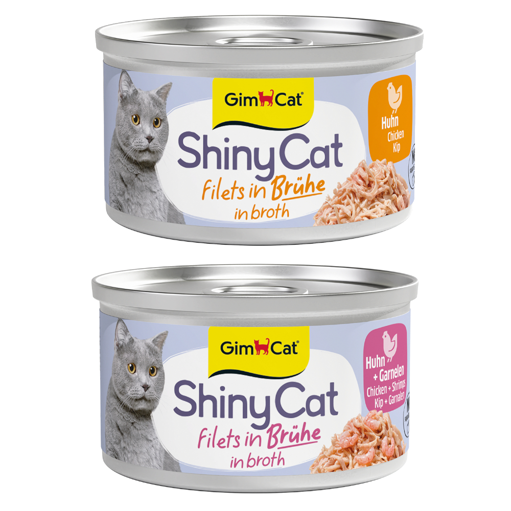 Výhodné balení GimCat ShinyCat 24 x 70 g - Kuřecí mix