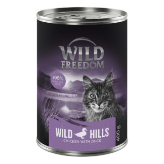 Výhodná balení Wild Freedom Adult 24 x 400 g - Wild Hills - kachní & kuřecí