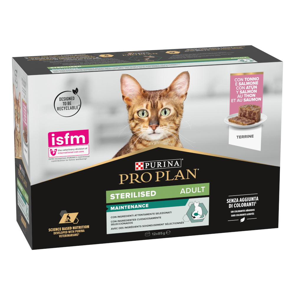 PURINA PRO PLAN Cat Sterilised Maintenance - výhodné balení: losos a tuňák 36 ks (36 x 85 g)