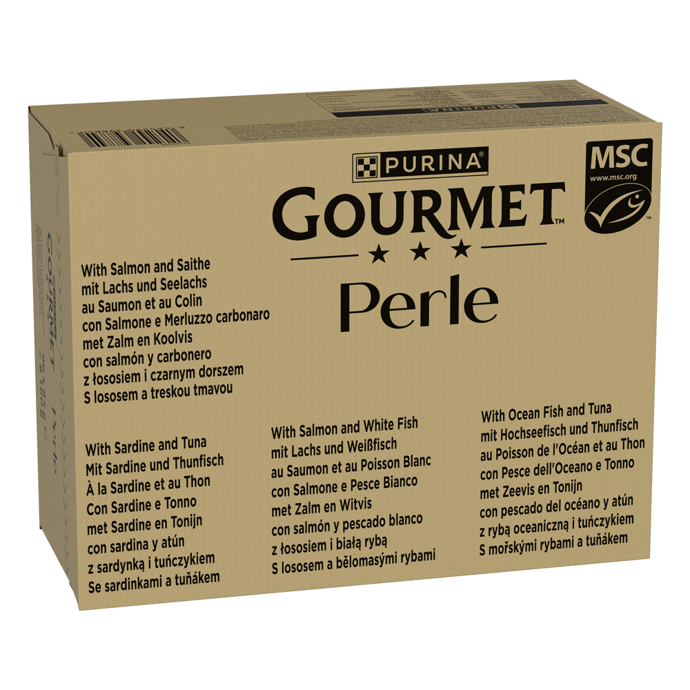 Megapack Gourmet Perle 96 x 85 g - Losos a bílé ryby