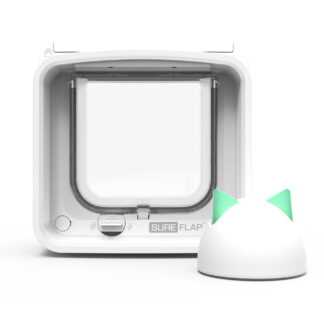 Sureflap Mikrochip Connect dvířka pro kočky s hubem a aplikací - Set SureFlap - dvířka pro kočky řízená mikročipem a hub (otvor:14