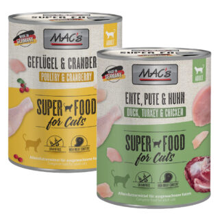 Výhodné balení MAC's Cat 12 ks (12 x 800 g) - Mix I: drůbeží