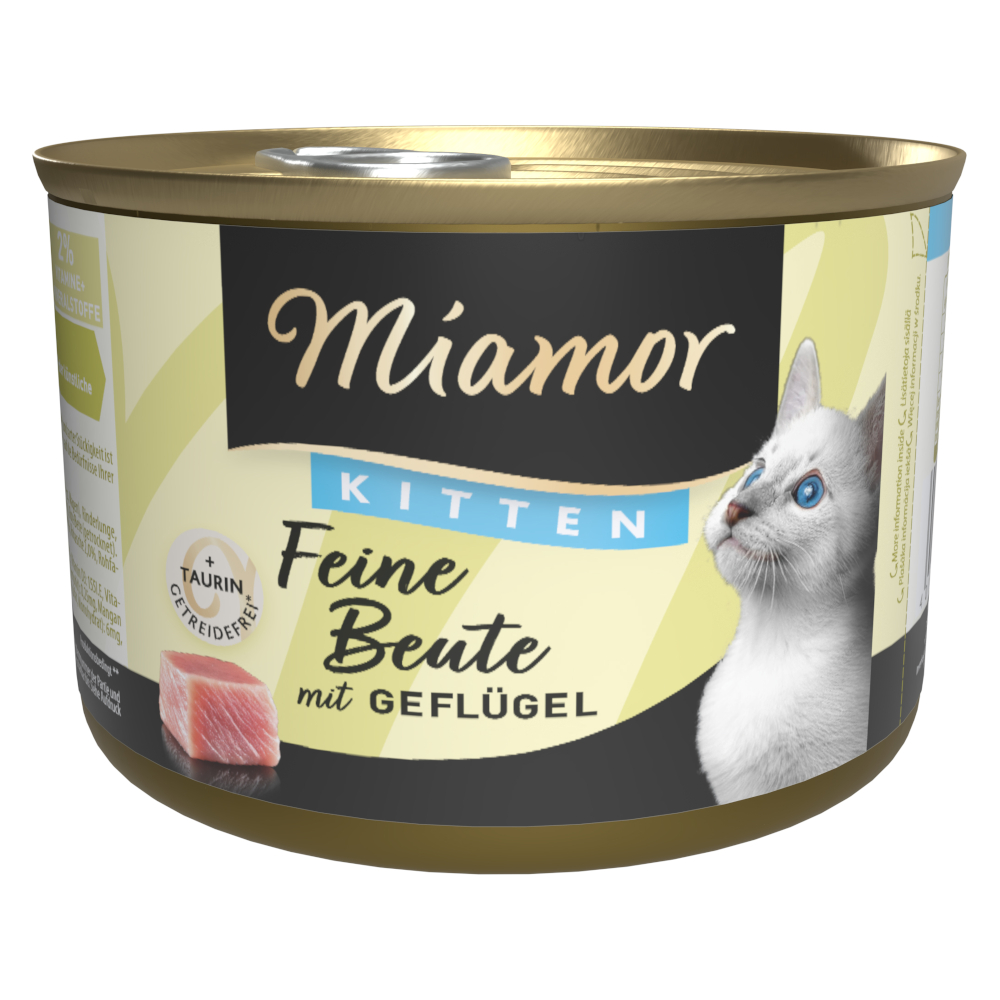 Miamor Feine Beute 24 ks (24 x 185 g) - Kitten: drůbeží