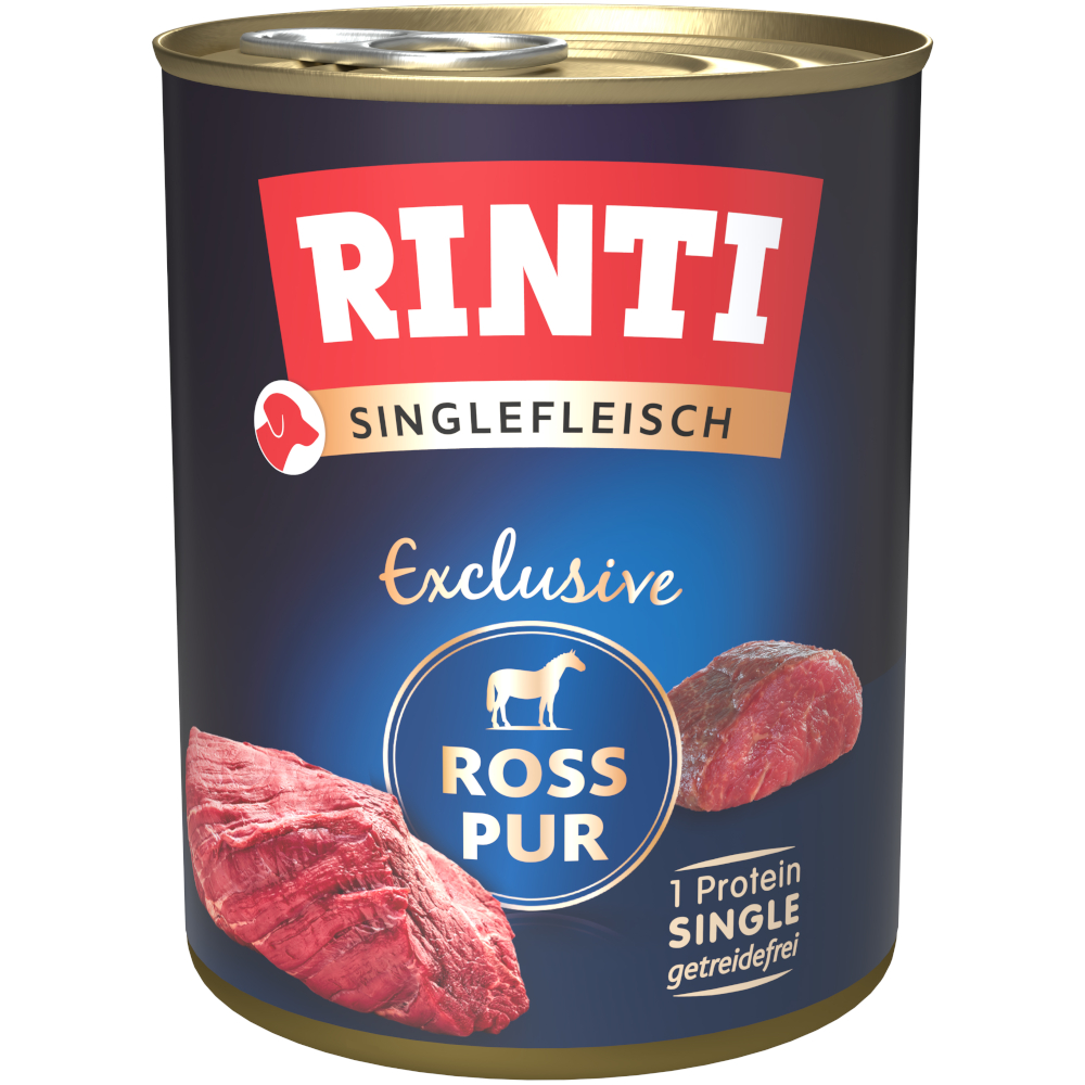 RINTI Singlefleisch Exclusive 24 x 800 g - koňské