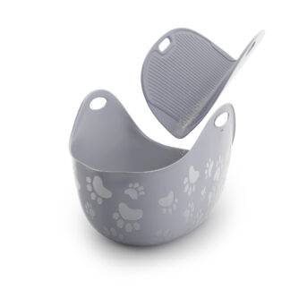 Litter Genie® zásobník na stelivo a toaleta pro kočky  - set: kočičí toaleta - šedá + podložka